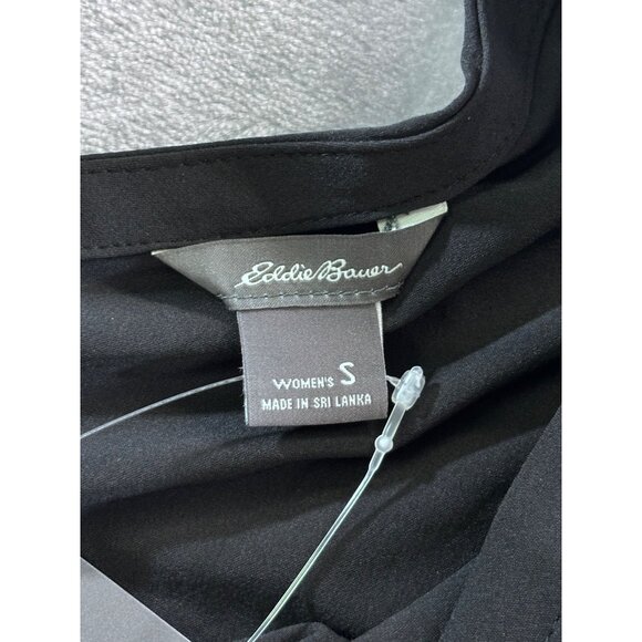 Eddie Bauer Tank Top Women's Small Black V-neck blouse - Picture 6 of 9